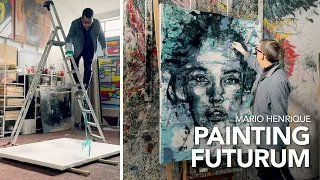 Painting FUTURUM: Mario Henrique at the studio