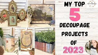 Top 5 Decoupage DIYs of 2023 | DIY Wall Art | Decoupage on Fabric | Thrift Flips