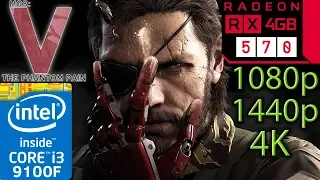 Metal Gear Solid V / 5 The Phantom Pain - RX 570 - i3 9100f - 1080p - 1440p - 4K - Benchmark PC