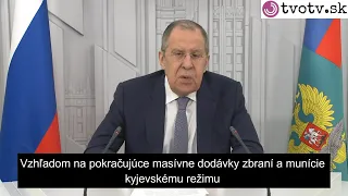 SERGEJ LAVROV S OSTROU REAKCIOU Ruska a Činy na  najnovšie provokácie USA a NATO