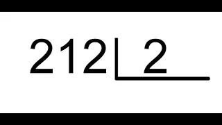 MATEMÁTICA-DIVISÃO 212 ÷ 2