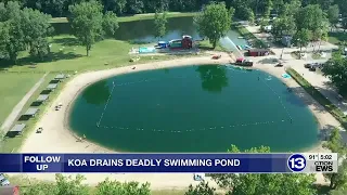 KOA campground drains deadly swimming pond