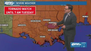 Severe Weather update | Tornado watch extended until 7 AM Tuesday