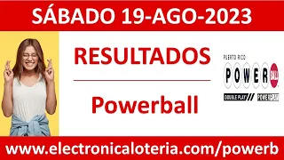 Resultado de Powerball del sabado 19 de agosto de 2023