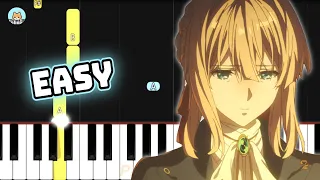 Violet Evergarden OP - "Sincerely" - EASY Piano Tutorial & Sheet Music