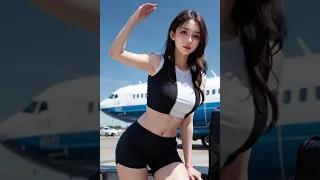 Airline Stewardess  Lisa ai art  | 客室乗務員 |항공사 승무원 AI룩북 #ai #aiart #beauty #aimodel