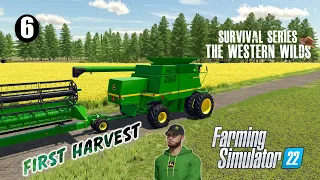 Harvest Time! The Survival Series The Western Wilds Episode 6 (FS22)