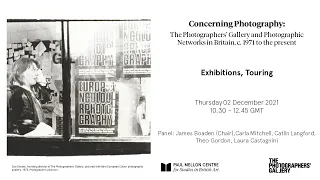 Concerning Photography, Day 3: Exhibitions, Touring (Morning session)