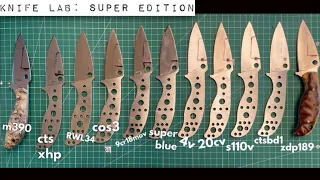 Blade Steel Testing - 10 of the Same Knife, 10 Different Steels, MULE Series results!