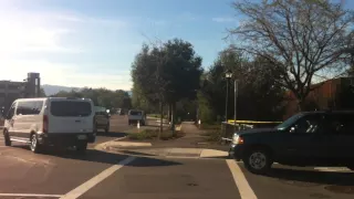 President Obama leaving Stanford.