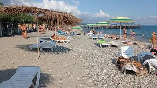 Новый Афон! Абхазия! Обстановка на пляже и в городе!
