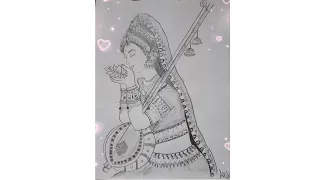 a beautiful pencil sketch of a rajasthani girl || step by step || easy for beginners