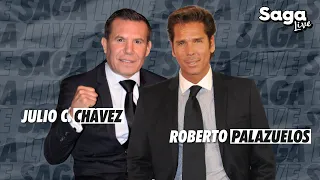 Julio César Chávez y Roberto Palazuelos con Adela Micha