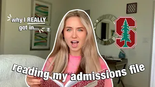 READING MY STANFORD ADMISSIONS FILE (why I was ACTUALLY accepted)