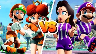 Mario Strikers Battle League - Daisy & Luigi Vs Pauline & Mario (Hard CPU)