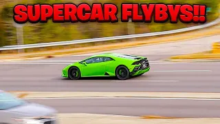 Supercars & Streetcars SEND IT Leaving Exotic Car Show!!