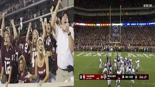 Seth Small’s wife stormed the field after he sealed Texas A&M’s win over Alabama