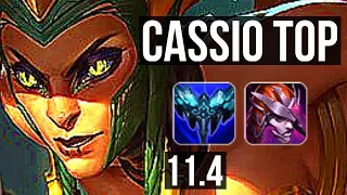 CASSIOPEIA vs DARIUS (TOP) | 6/0/10, 1000+ games, 1.5M mastery, Dominating | KR Diamond | v11.4