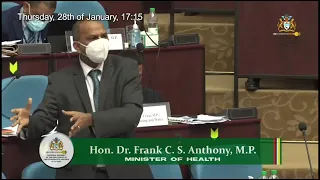 Minister of Health, Dr Frank Anthony's presentation during debate on  APNU+AFC's prison riot motion.