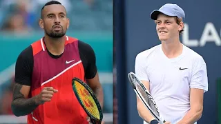 🔥CRAZIEST MATCH EVER Nick Kyrgios vs Jannik Sinner Highlights Court Level | Miami Open 2022 Round 4