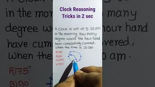 Clock Short Trick in Hindi | Railway Exam Clock Reasoning| Reasoning Classes| Direction Test #shorts