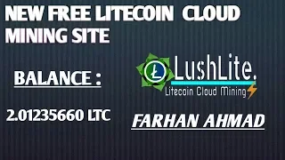 NEW FREE LITECOIN CLOUD MINING SITE |EARN WITHOUT INVESTMENT