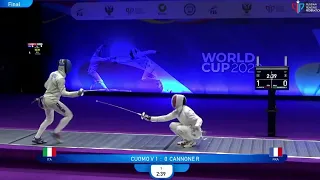 Epee Fencing - Strategies - Counterattacking at a different angle! | Cuomo V vs Cannone R