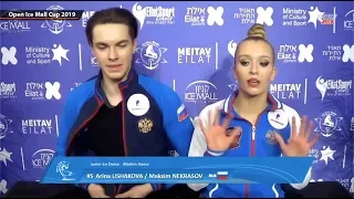 [75.15] Arina USHAKOVA / Maksim NEKRASOV -  Open Ice Mall Cup 2019  Jr. Ice Dance - RD - 2019.02.22