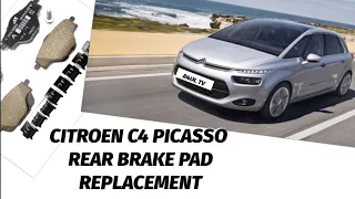 2014 CITROEN C4 PICASSO NO SOFTWARE REAR BRAKE PAD REPLACEMENT