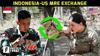 Super Garuda Shield 2023, Indonesian and US Soldiers Exchange MRE