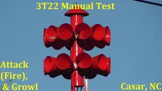 3T22 Outdoor Warning Siren Manual Test, Attack (Fire) and Growl - Casar, NC 5/8/17