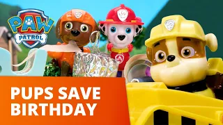 Pups Save The Surprise Birthday Party! 🥳 PAW Patrol Toy Pretend Play Rescue for Kids