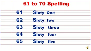 61-70 spelling | 61 se 70 tak spelling | Sixty one to seventy spelling | Ujjwal Lakshya |