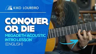 Conquer or Die - MEGADETH Acoustic intro lesson - ENGLISH