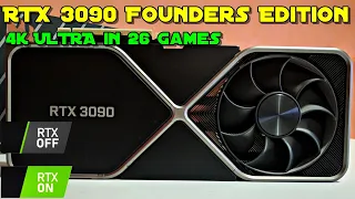 Nvidia RTX 3090 Founders Edition - Benchmarks in 26 Games - 4K Ultra /RTX ON vs RTX OFF