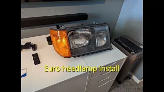 Euro light install on the 1987 300D (W124)