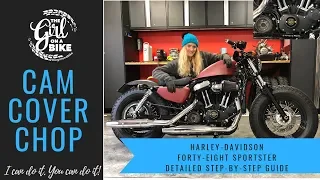 Harley-Davidson Sportster Cam Cover Chop Customisation How to Video