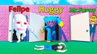 NẾU SLENDERMAN ĐI TÌM CÁNH CỬA GIẤU SUPER IDOL HUGGY WUGGY TRONG PICK A DOOR | Thử Thách SlenderMan