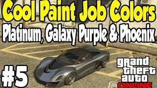 GTA Online - COOL PAINT JOB GUIDE #5 (Platinum, Galaxy Purple, & Phoenix) [GTA V Touch Up Tuesday]