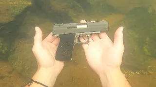 Found 9mm Pistol Underwater in River! (Searching For Treasure Turns Bad)