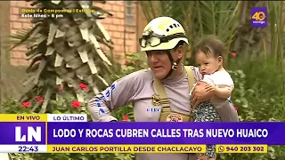 🔴 Chaclacayo: lodo y rocas cubren calles tras paso de nuevo huaico