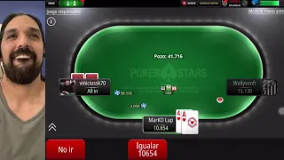 PÓKER STARS ♠️ Texas Holdem TORNEO $1 DÓLAR 45 jugadores (MESA FINAL)