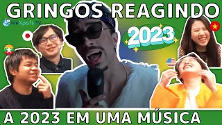 Gringos reagindo a 2023 Em Uma Música!