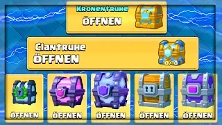 MEGA FREE CHEST OPENING! CLANTRUHE ÖFFNEN + LEGENDARY! • Clash Royale Deutsch