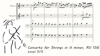 Concerto in G Minor RV 156. Vivaldi. Play Along. Music Score for String Orchestra. SashaViolin.com