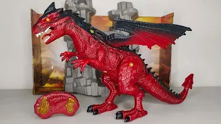 Dragon rojo Dinosaur planet fuego touch animatronic radio control
