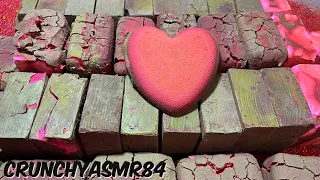 35 Red Dyed & Pasted Blocks | Oddly Satisfying | ASMR | Sleep Aid