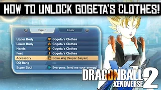 Dragon Ball Xenoverse 2 - How to Unlock Gogeta's Clothes for Custom Character!