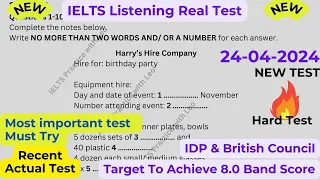 IELTS Listening Practice with Recent Actual IELTS Exam with Answers [Real Exam 86] 24th April 2024