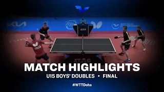 D. Bjorkryd/ E.Sjogren vs I. Koniukhov/R. Vinogradov | WTT Youth Star Contender Tunis | U15BD Finals